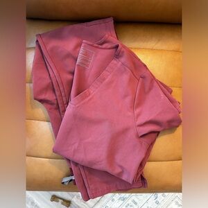 Figs LIMITED EDITION dark cherry color scrubs set